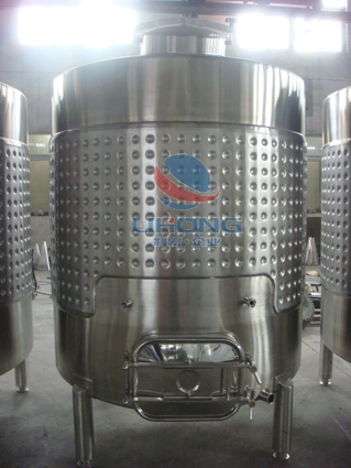 Stainless Steel Cooling Jacket Conical Wine Fermentation Pot