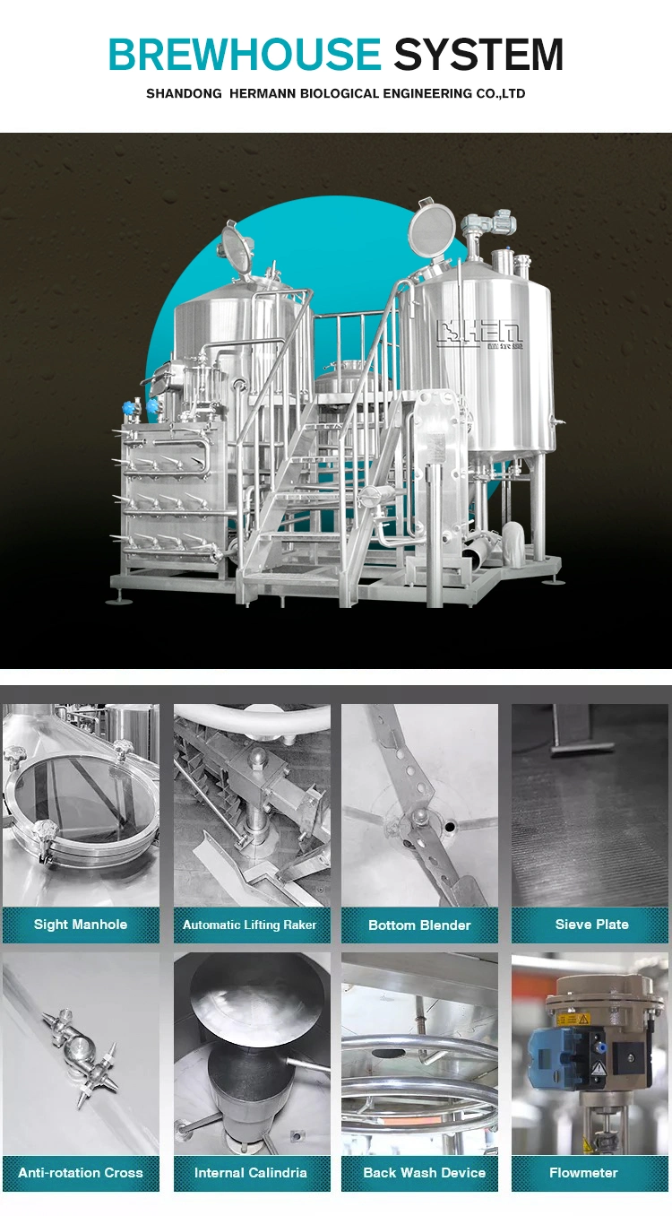 500L Brewhouse of Beer Brewing Equipment for Hotel Restaurant