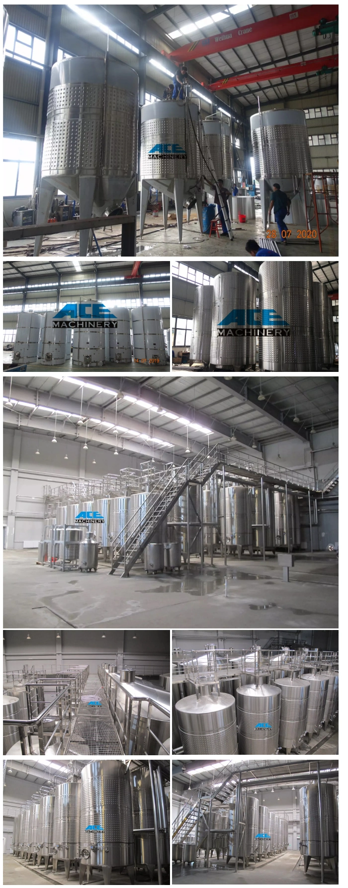 Best Price 1000L Jacketed Fermenter Stainless Steel Wine Making Machine Fruit Fermenting Equipment